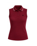 Polo de algodón Match Red mujer