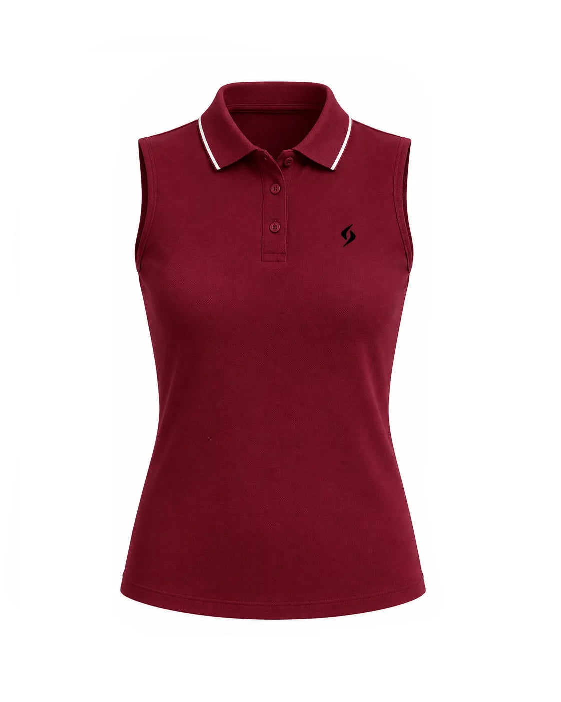 Polo de algodón Match Red mujer